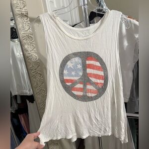 Billabong American Peace Tank Top - White and Gray